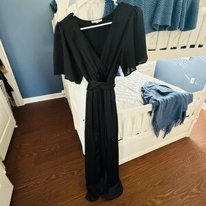 Baltic Born Black Maxi Wrap Dress
